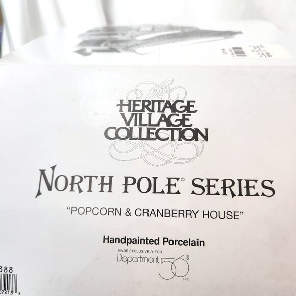 Dept 56 POPCORN & CRANBERRY HOUSE North Pole Christmas Village building 5638-8 - Picture 10 of 10